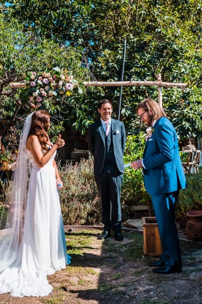 Officiating a wedding speech picture