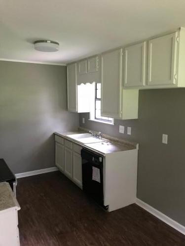 Kitchen cabinets finished in White